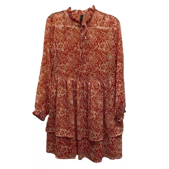 Y.A.S Yasdamask Long Sleeve Tunic Floral Boho Hippie Babydoll Dress - Size Small - Picture 10 of 10